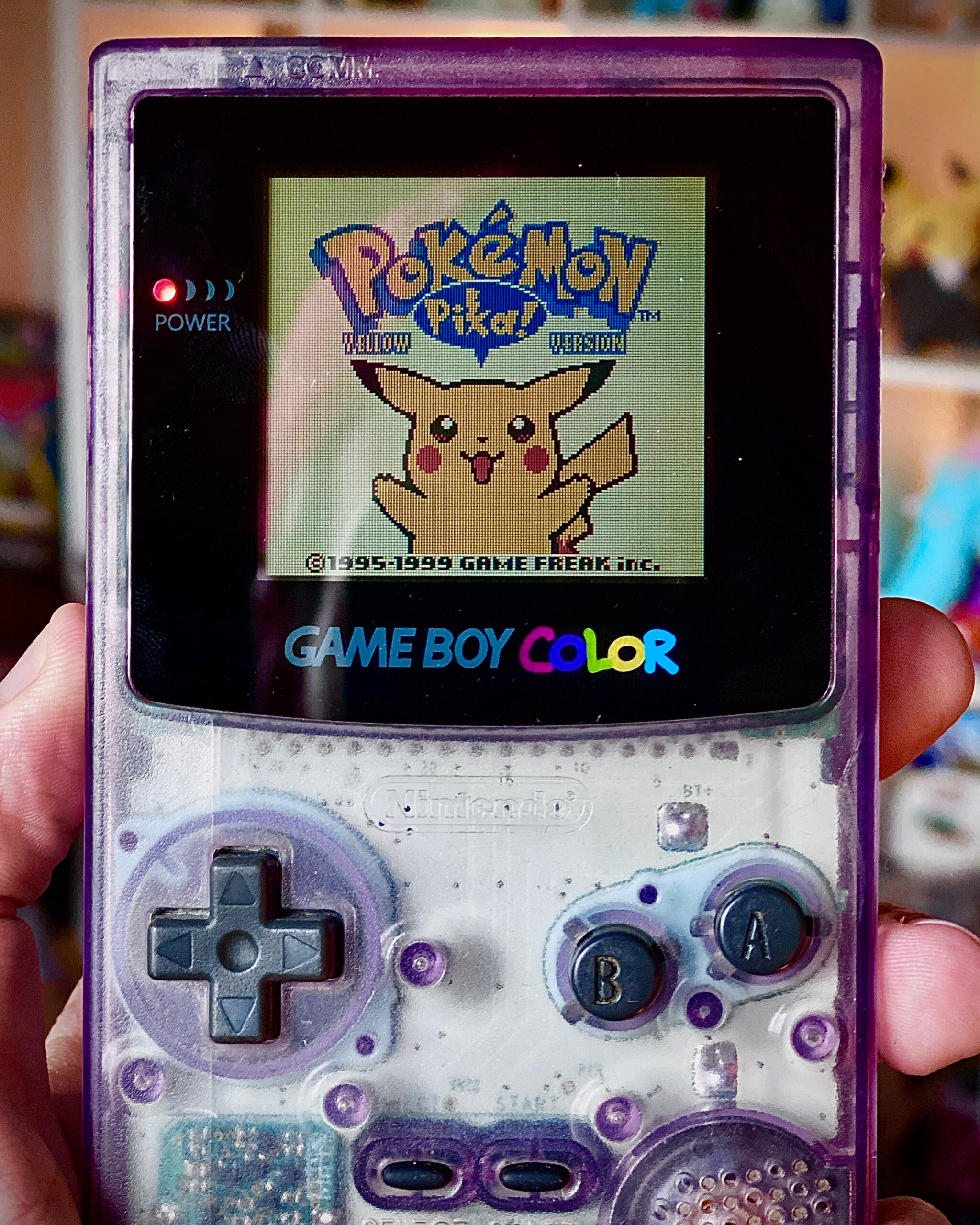 Pokémon Yellow Version GameBoy Color Cosmic Purple